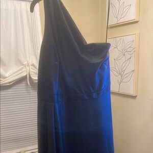 Black One-Shoulder Dress Faux leather